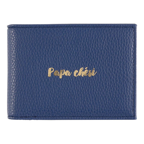 Portefeuille plat Bleu Papa chéri 1