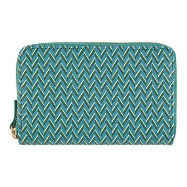 Portefeuille femme - motifs graphiques - vert