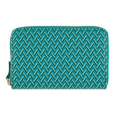 Portefeuille femme - motifs graphiques - vert
