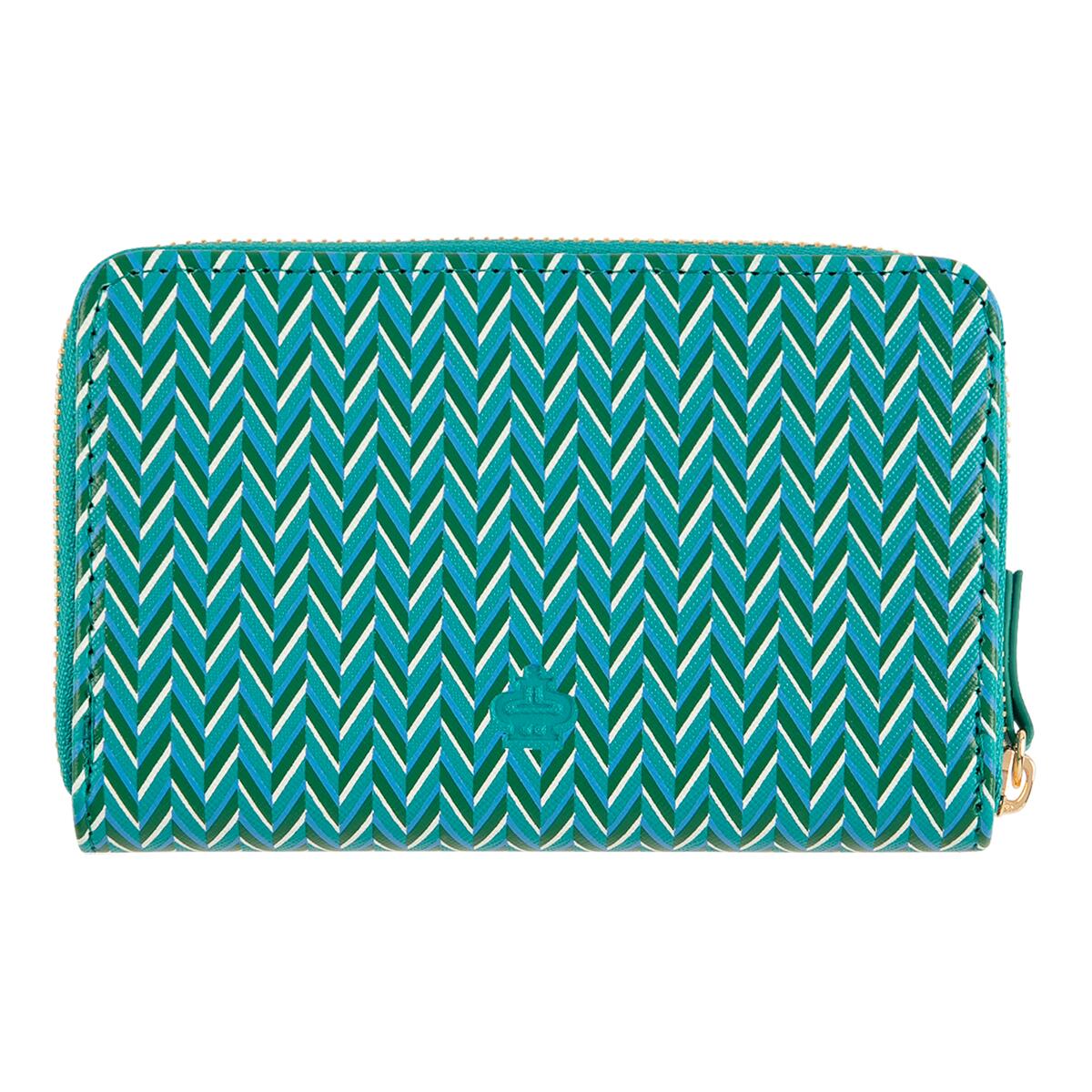 Portefeuille à motifs Turquoise graphique 3
