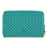 Portefeuille à motifs Turquoise graphique 3