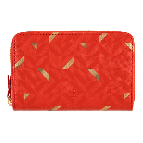 Portefeuille à motifs Fuchsia géométrique 1