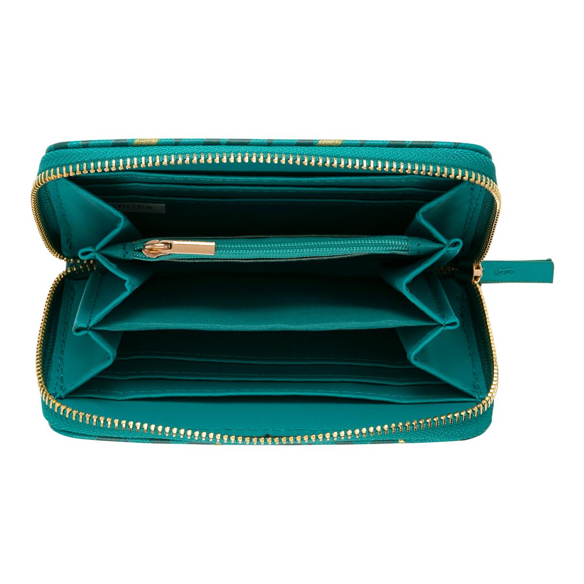 Portefeuille à motifs Turquoise géométrique 2