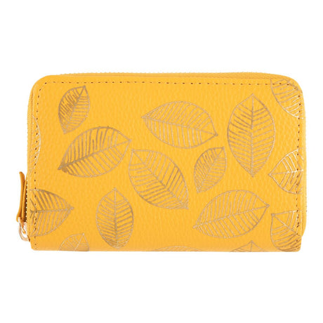 Portefeuille à motifs Moutarde feuilles 1