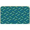 Portefeuille femme - formes géométriques - vert et doré