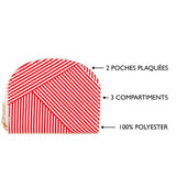 Porte-monnaie à motif Blanc graphique rouge 4