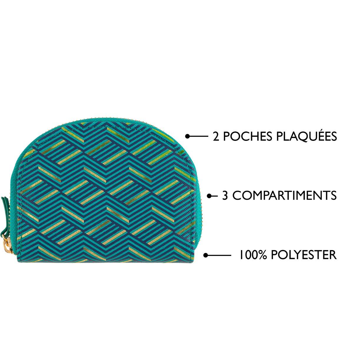 Porte-monnaie à motif Vert graphique 4