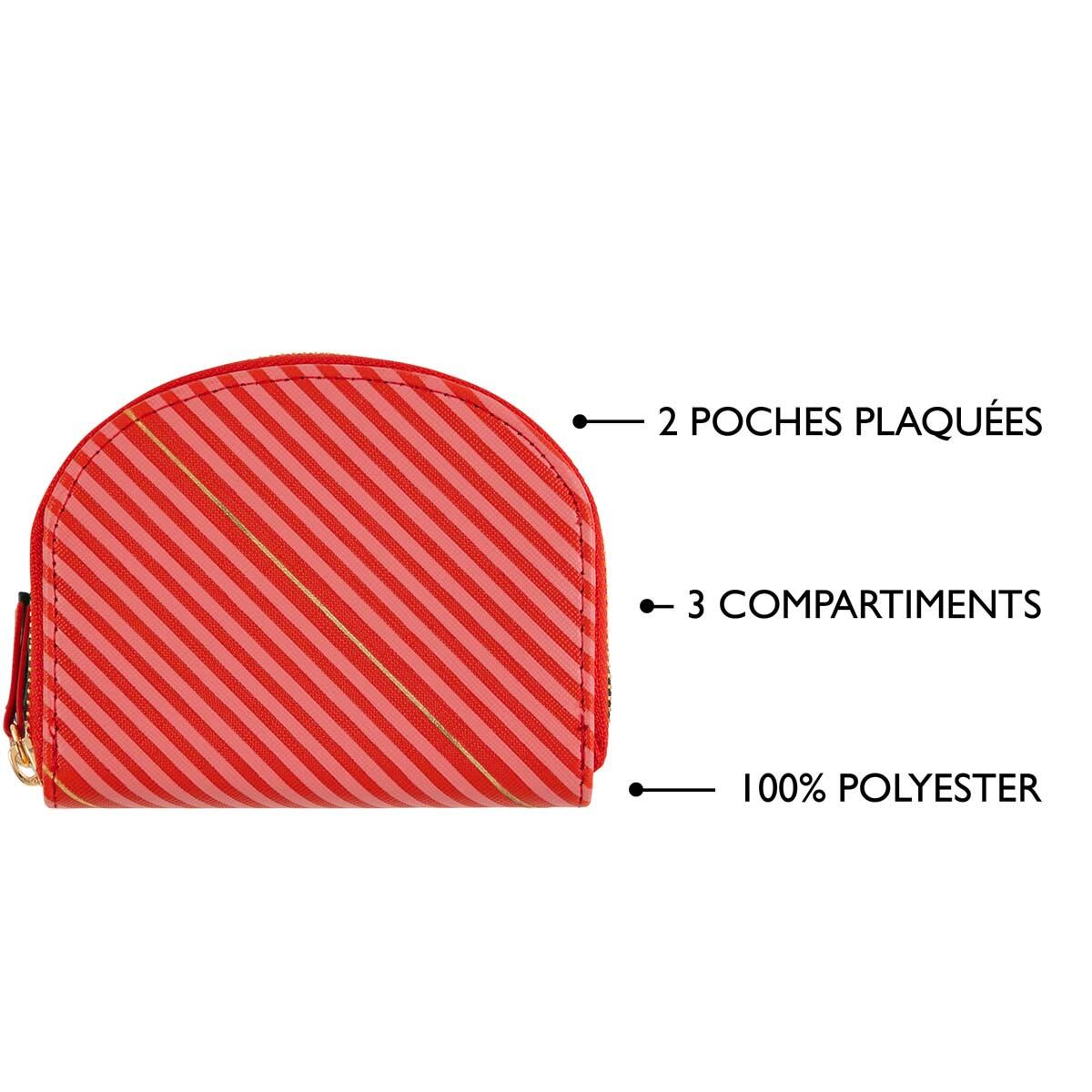 Porte-monnaie à motif Rouge graphique 4