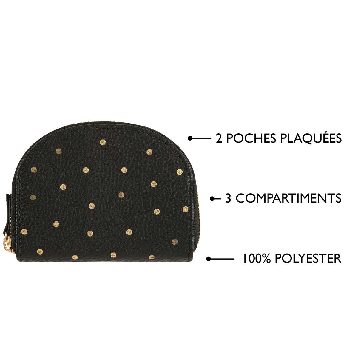 Porte-monnaie à motif Noir graphique 4
