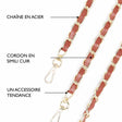 Chaîne Téléphone en Simili - Plusieurs Coloris