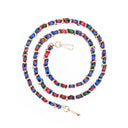 Chaîne Téléphone dorée Bleu 1