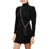 Chaîne Téléphone dorée Bleu 4