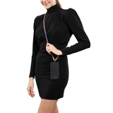 Chaîne Téléphone dorée Bleu 5