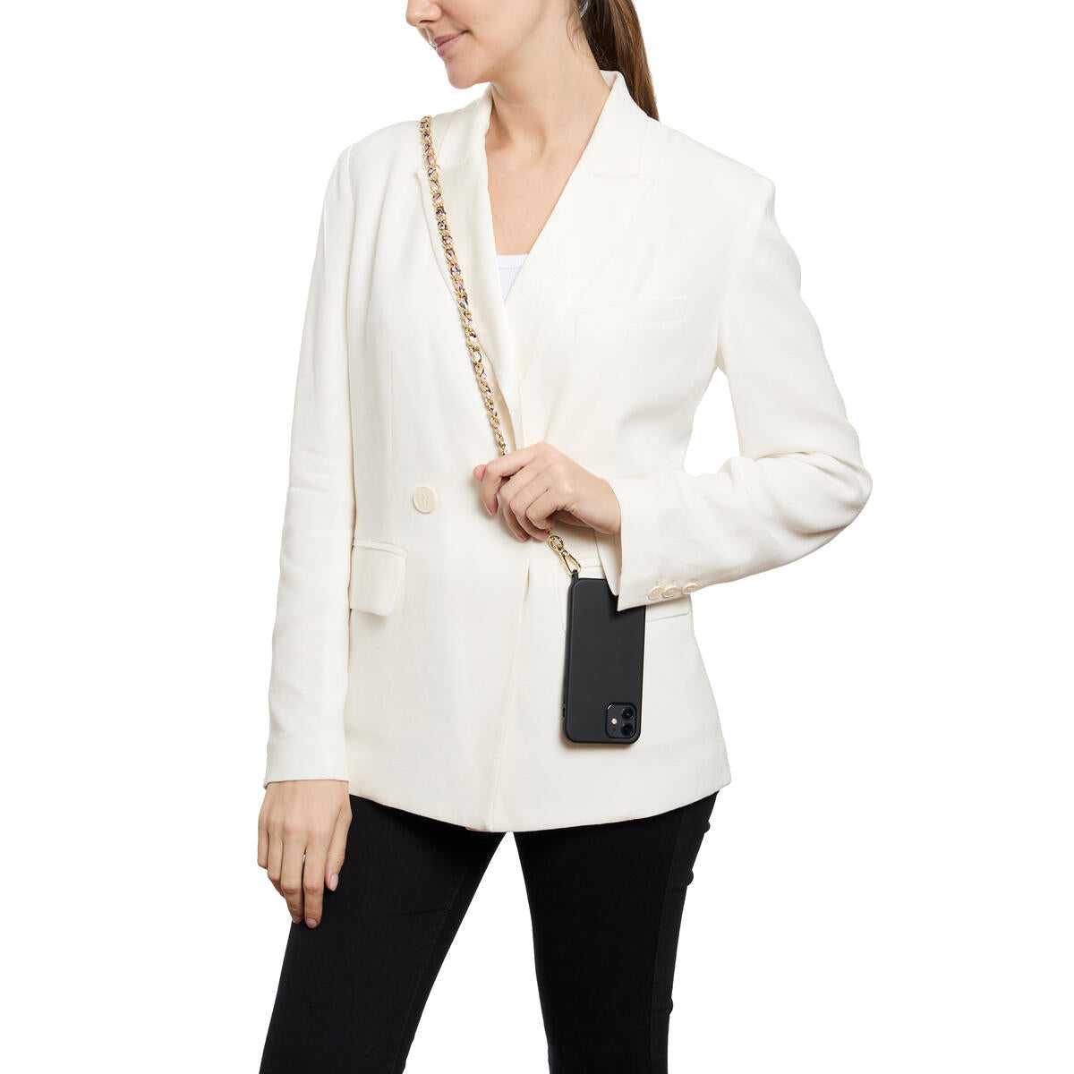 Chaîne Téléphone dorée Ivoire 5