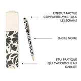 Stylo tactile Office Chic Fleurs noir 5