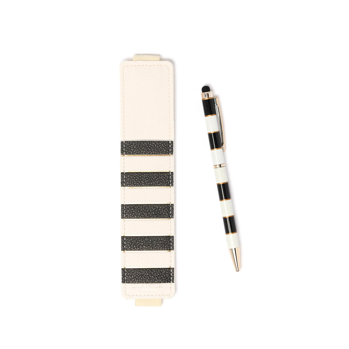 Stylo tactile Office Chic Rayures noir 2