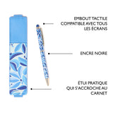 Stylo tactile Office Chic Fleurs bleu 5