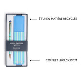 Stylo tactile Office Chic Rayures turquoise 4