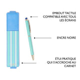 Stylo tactile Office Chic Rayures turquoise 5