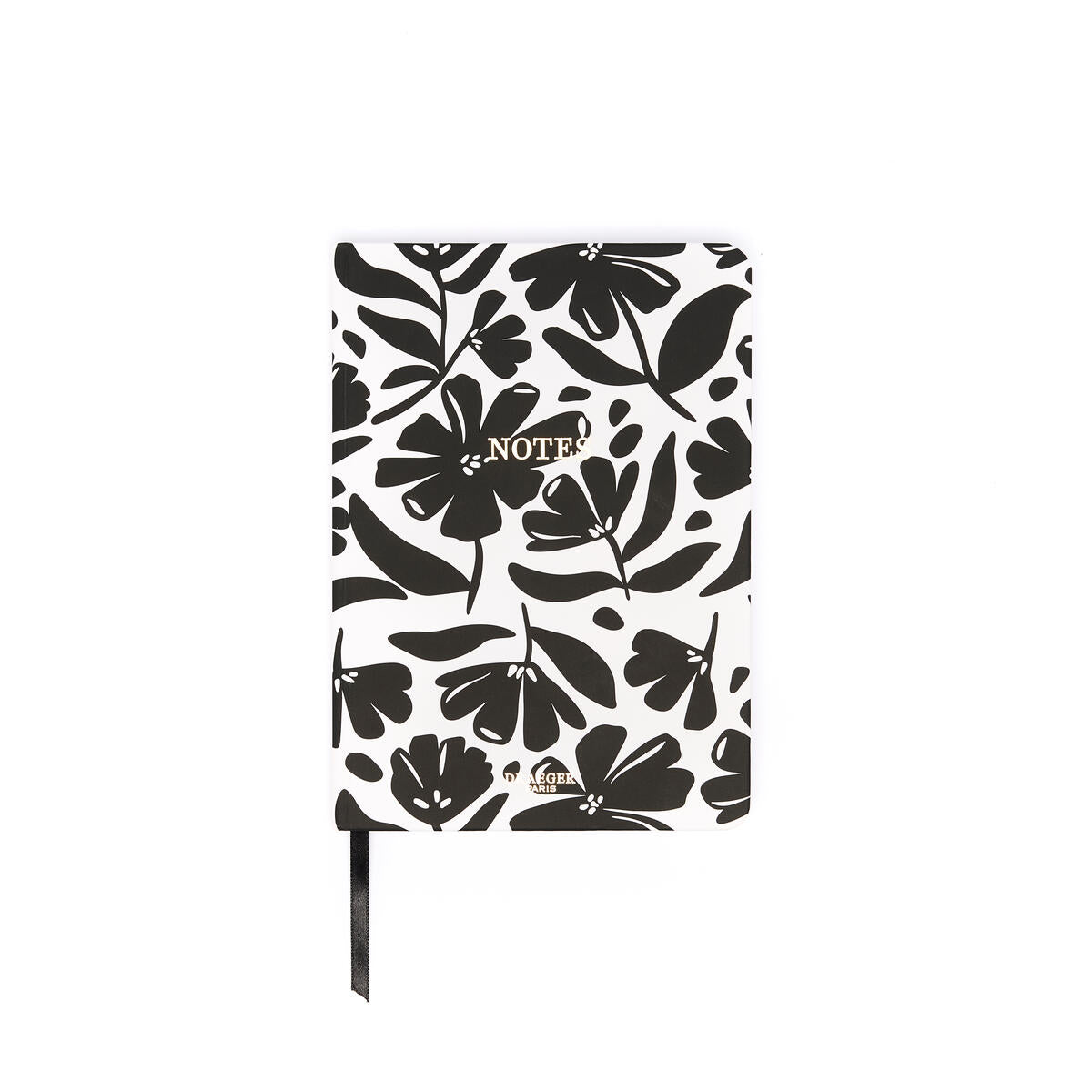 Carnet de notes A5 Office Chic Fleurs noir 1