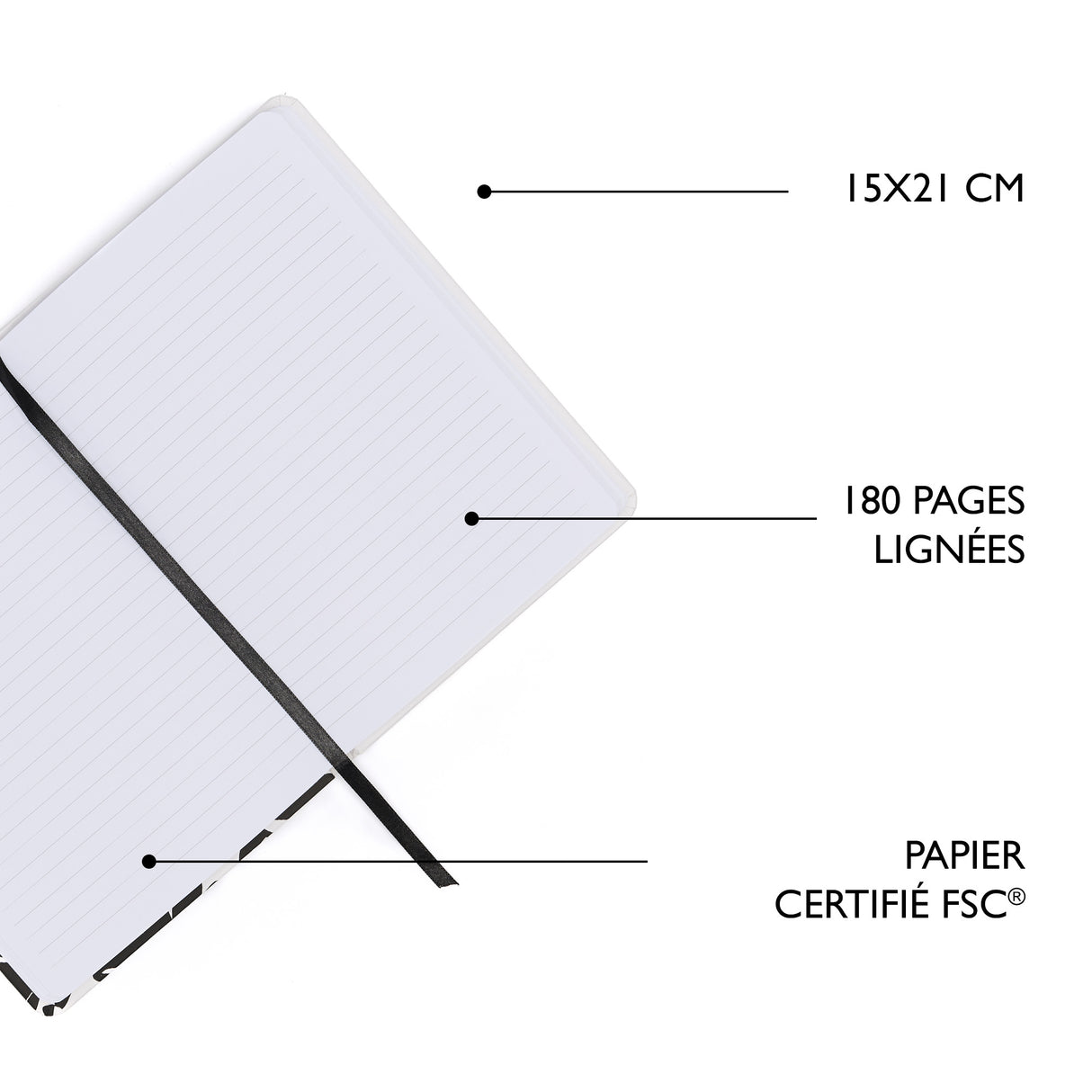 Libreta elegante de oficina A5: varios patrones