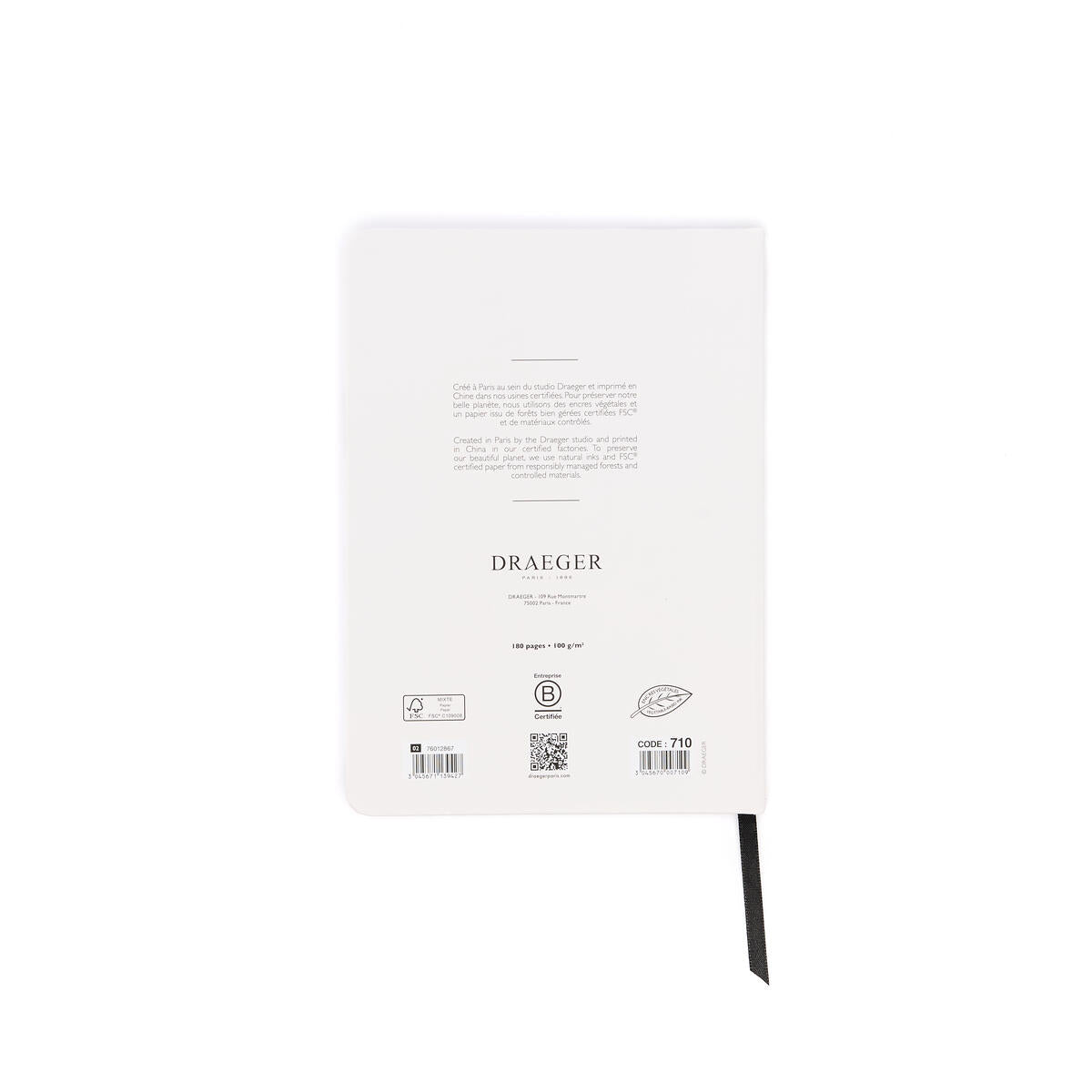 Carnet de notes A5 Office Chic Rayures noir 3