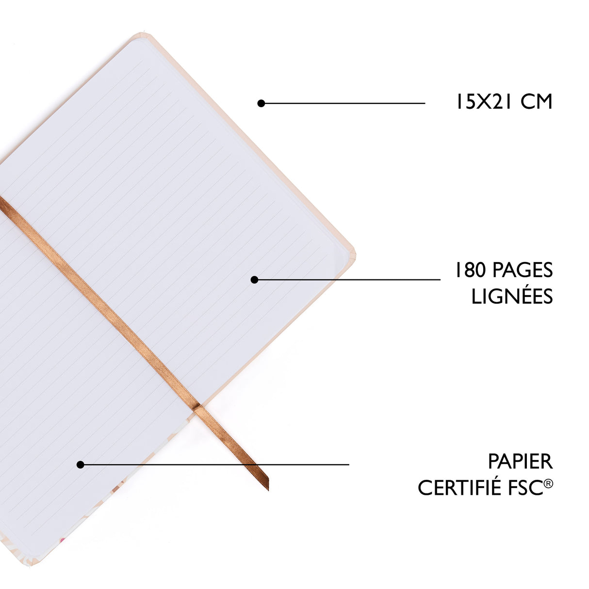Libreta elegante de oficina A5: varios patrones