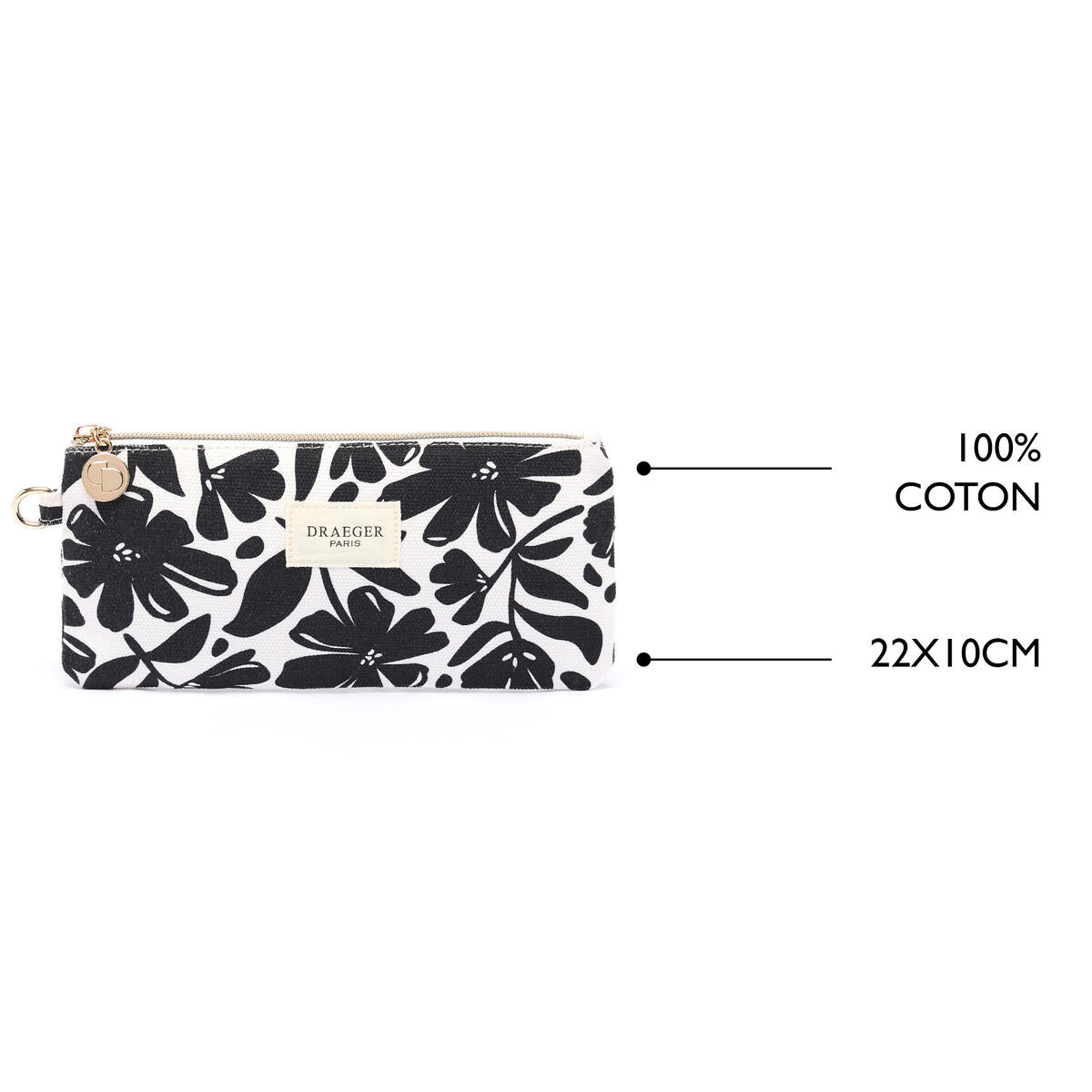 Trousse Office Chic Fleurs noir 4