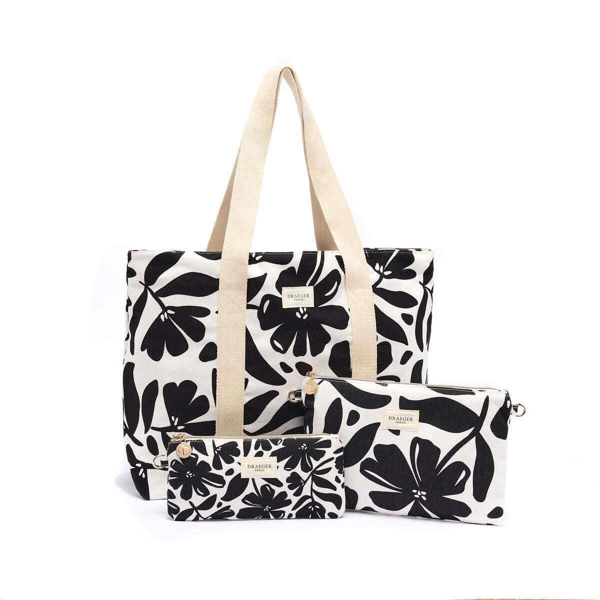 Trousse Office Chic Fleurs noir 6