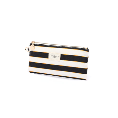 Estuche para lápices a rayas Office Chic, color negro