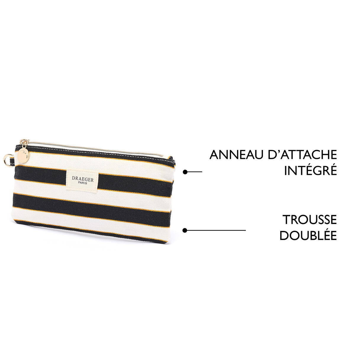 Trousse Office Chic Rayures noir 5
