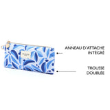 Trousse Office Chic Fleurs bleu 5