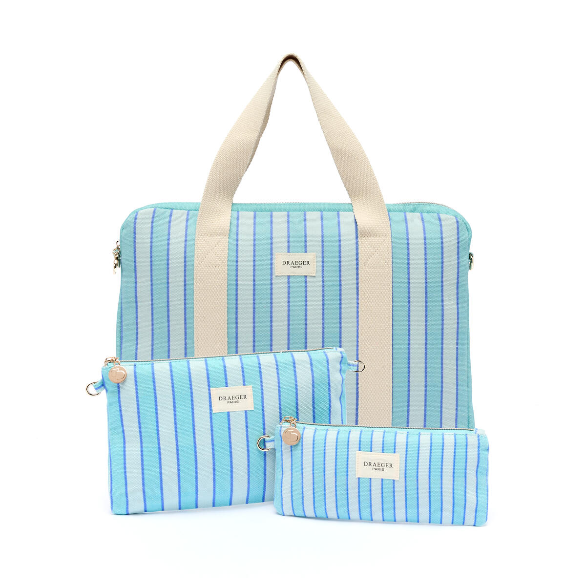 Trousse Office Chic Rayures turquoise 6