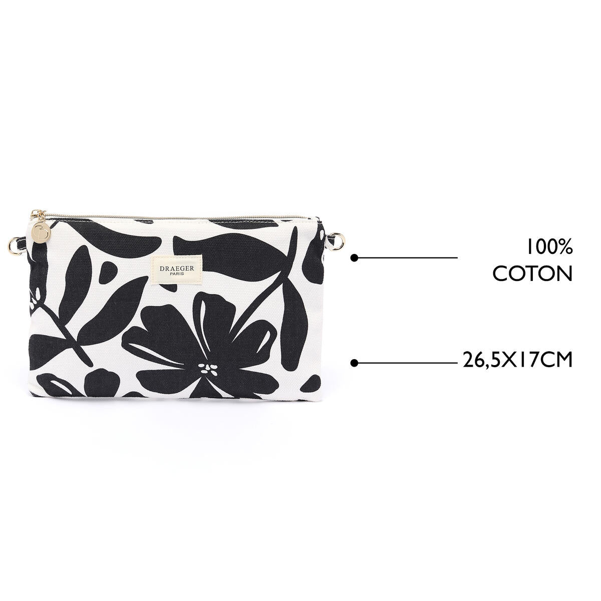Pochette Office Chic Fleurs noir 4