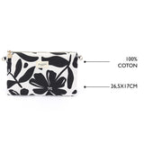 Pochette Office Chic Fleurs noir 4