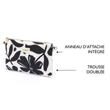 Pochette Office Chic Fleurs noir 5