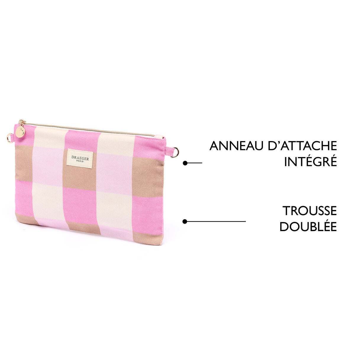 Pochette Office Chic Vichy taupe 5