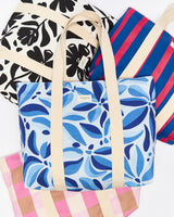 Bolso de mano a rayas elegante de oficina - Frambuesa