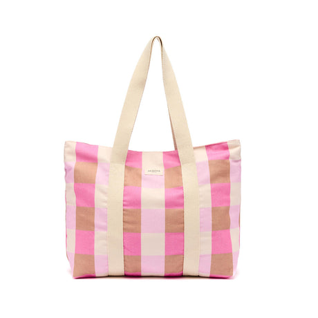 Tote Bag Office Chic Vichy taupe 1