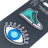 Patchs Stickers Brodés - Plusieurs Styles Bleu vert 2