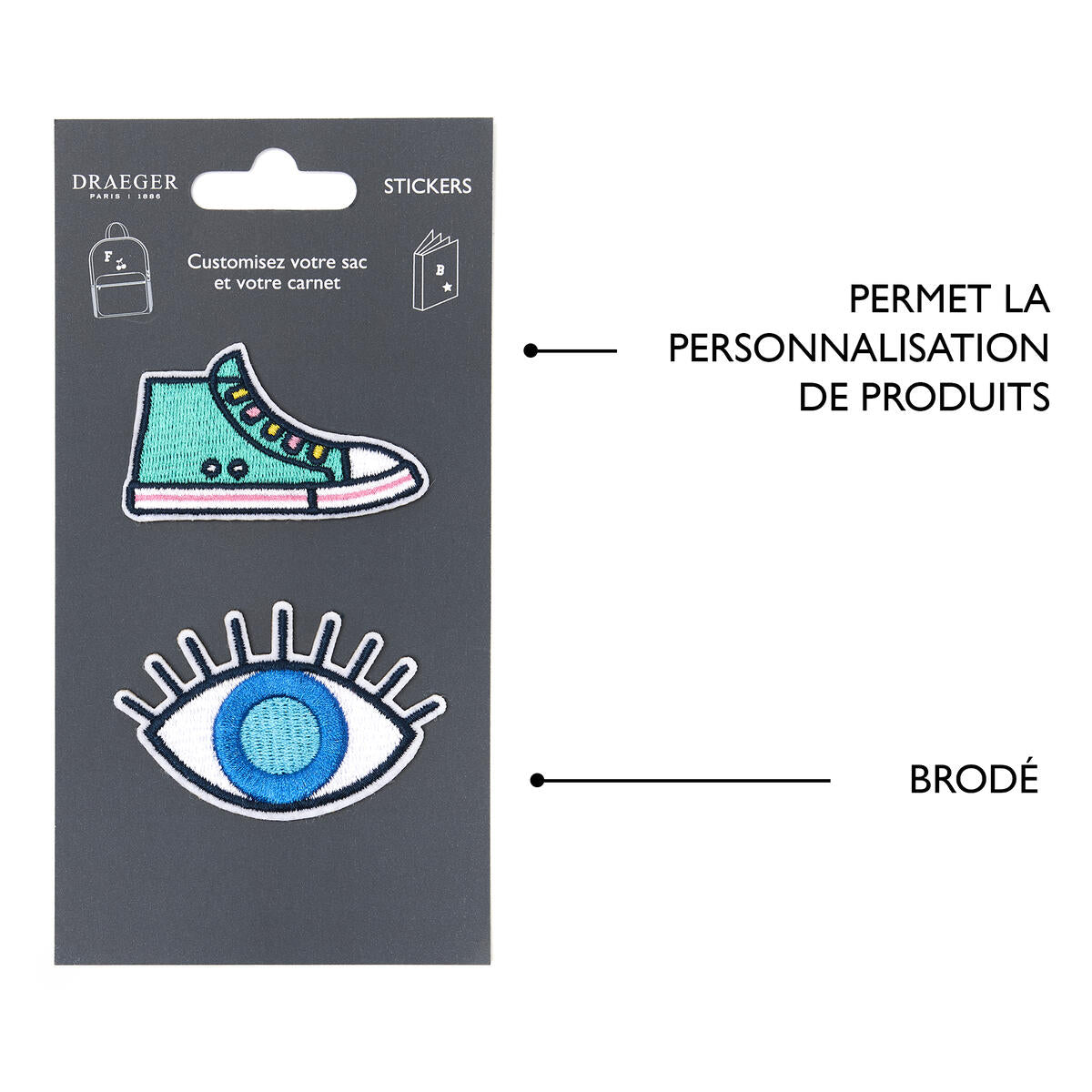 Patchs Stickers Brodés - Plusieurs Styles Bleu vert 4