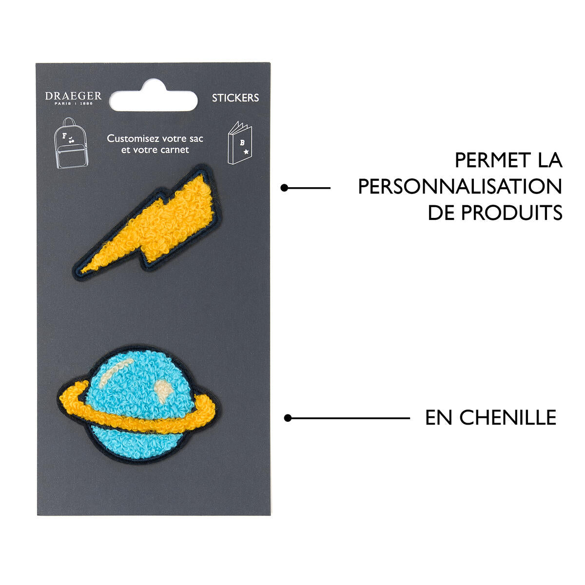 Patchs Stickers Brodés - Plusieurs Styles Bleu 4