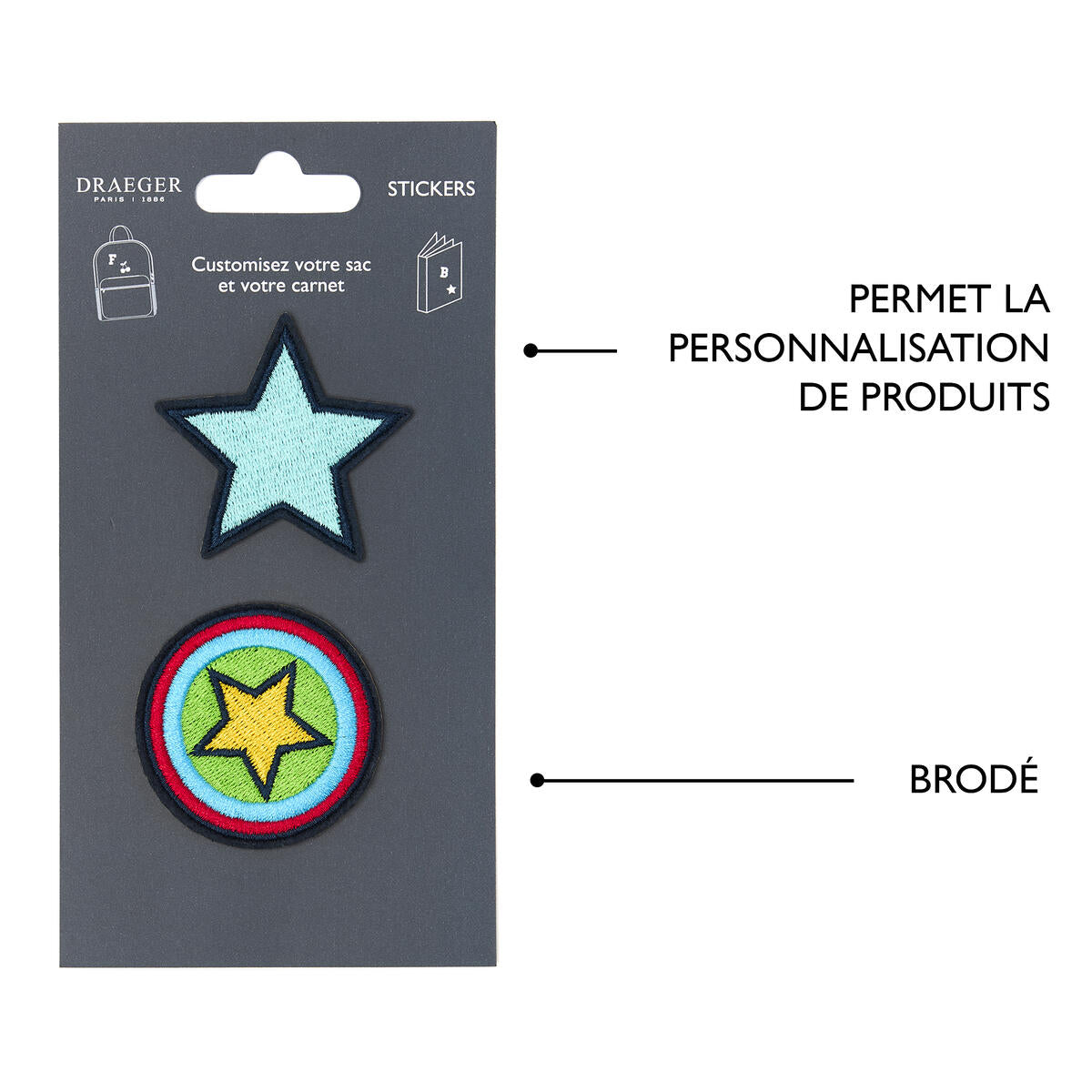 Patchs Stickers Brodés - Plusieurs Styles Rayures turquoise 4