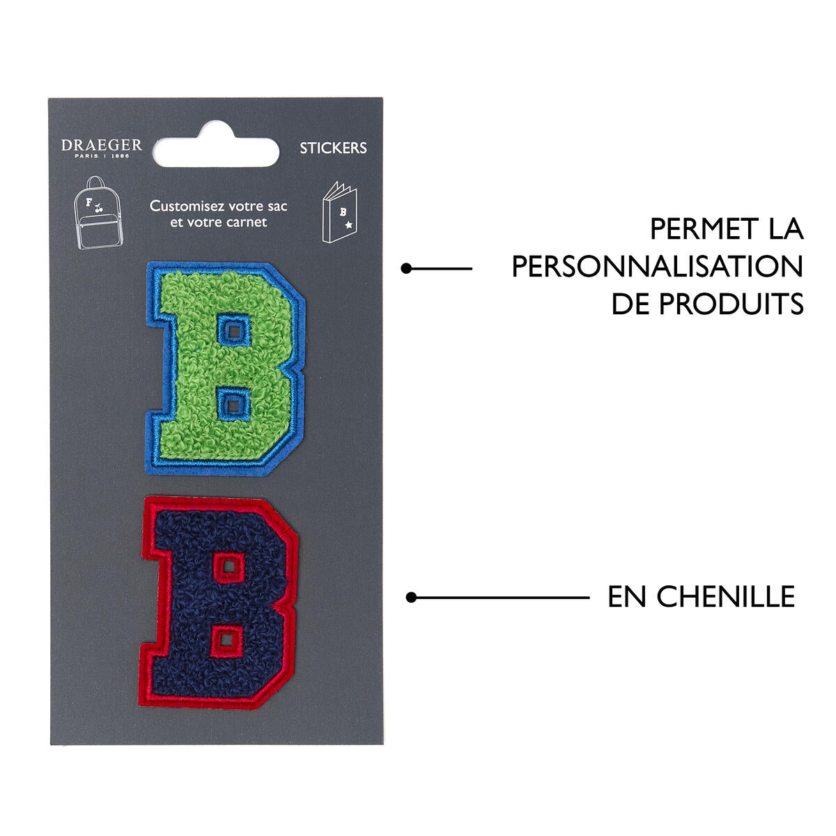 Patchs Lettres Brodés Ma Rentrée Personnalisée B 4