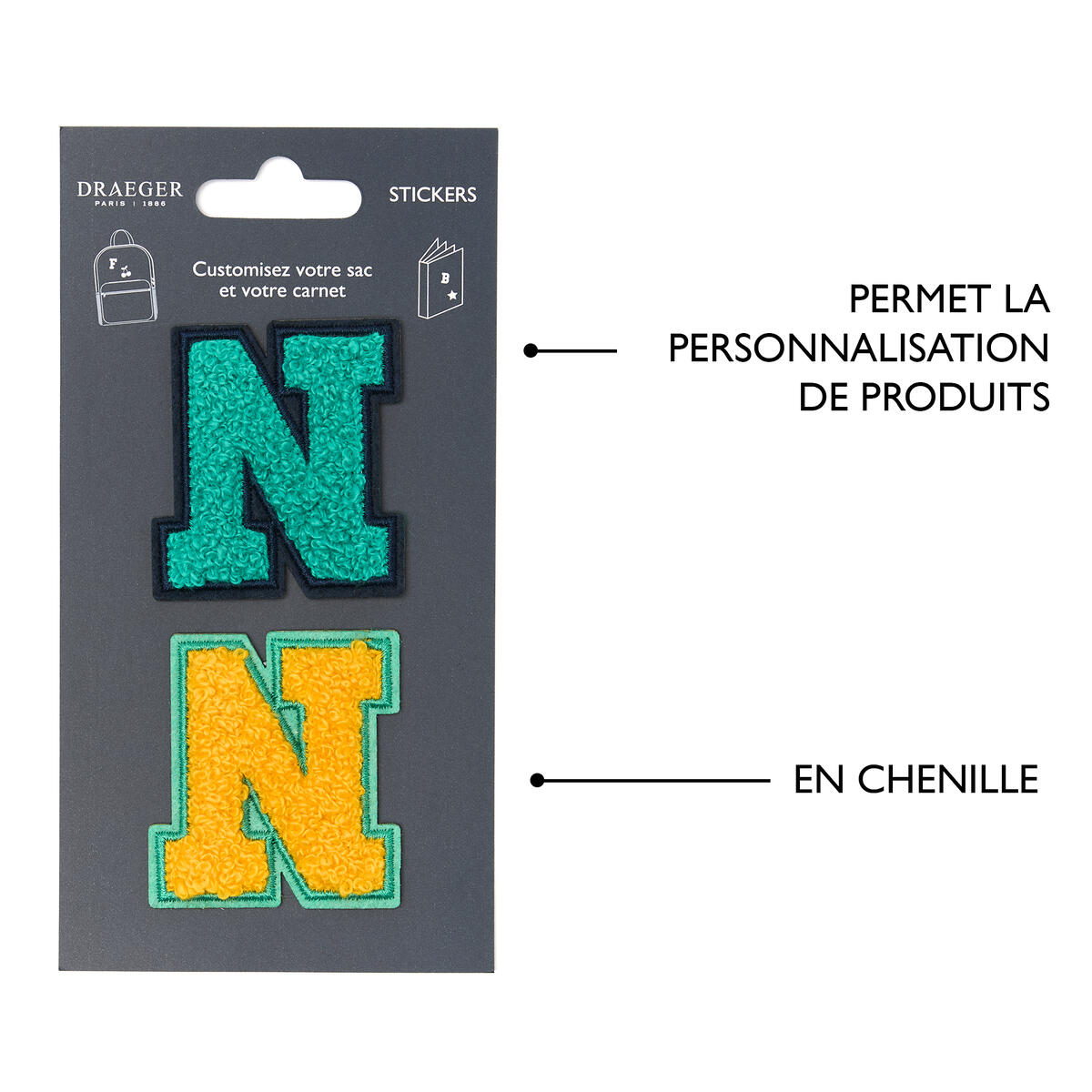 Patchs Lettres Brodés Ma Rentrée Personnalisée N 4