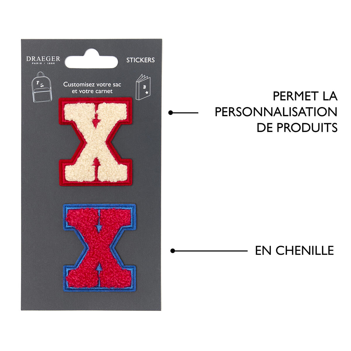 Patchs Lettres Brodés Ma Rentrée Personnalisée X 4