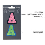 Patchs Lettres Brodés Ma Rentrée Personnalisée A rose 4