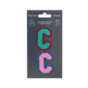 Patchs Lettres Brodés Ma Rentrée Personnalisée C rose 1