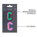 Patchs Lettres Brodés Ma Rentrée Personnalisée C rose 4