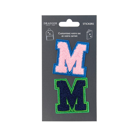 Patchs Lettres Brodés Ma Rentrée Personnalisée M rose 1